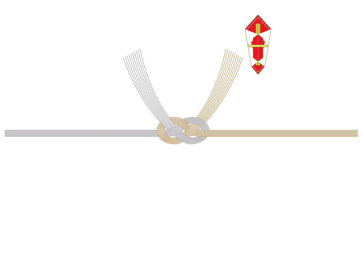 【熨斗】あわじ結び・金銀・10本